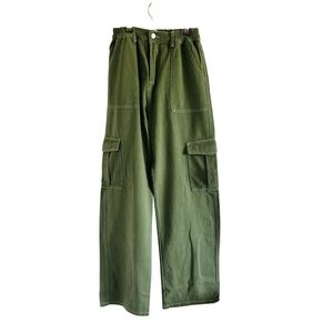 Princess Polly Pawley Green Khaki Cargo Pants